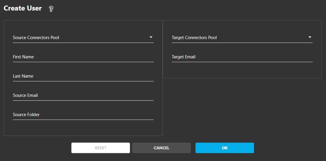 Cloudiway Create User